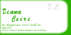 diana csiri business card